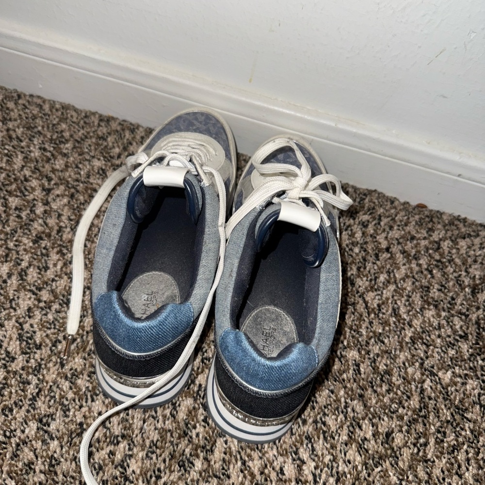 Michael Kors Blue and White Casual Sneakers - Picture 3 of 7